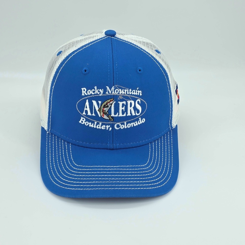 Rocky Mountain Anglers Hat Cap Mens Snapback Blue Boulder Fishing Gorpcore Ouray